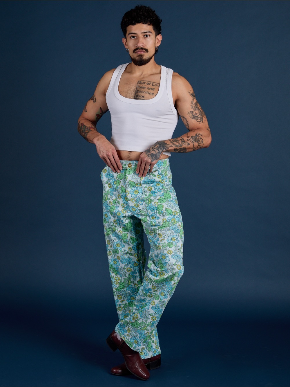 NWOT!  Big Bud Press WINTER FLORAL PRINT WORK PANTS
